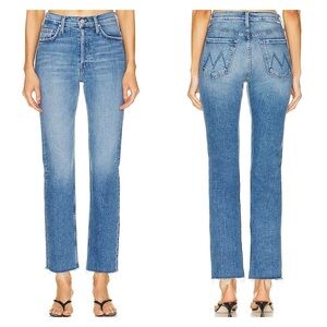 Mother Distressed Denim Jeans The Tomcat Ankle Fray in From Out of Town Size 28